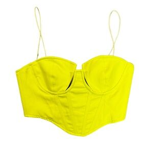PrettyLittleThing Shape Lime Structured Cup Corset US Size 4 NWT